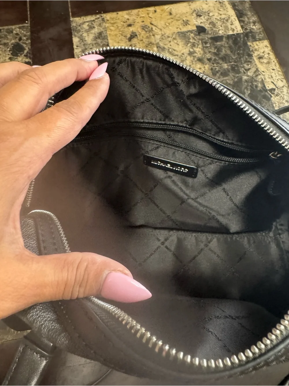 Michael Kors Black MK Logo Duffel Bag